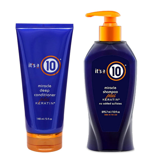 It'S a 10 Haircare Miracle Shampoo plus Keratin, 10 Oz. and Deep Conditioner, 5 Oz. Bundle Health & Beauty > Personal Care > Hair Care It's a 10 Haircare   
