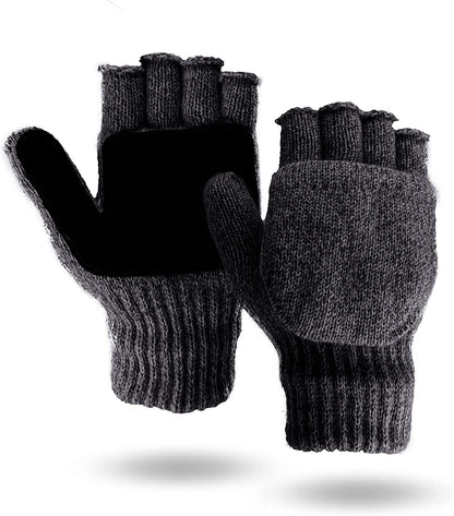 Illinois Glove Company 360 Rag Wool Glomitt Flip Mitten 3M Thinsulate Lined Tan Apparel & Accessories > Clothing Accessories > Gloves & Mittens Illinois Glove Company Gray Large 