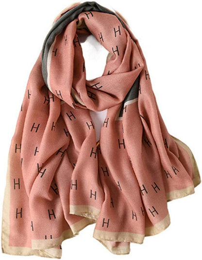 First Choose Cotton Linen Feeling Women Large Long Scarf Shawl Check Style Sunscreen Shawls Wraps Lightweight Pattern Apparel & Accessories > Clothing Accessories > Scarves & Shawls First Choose Pink-letters  