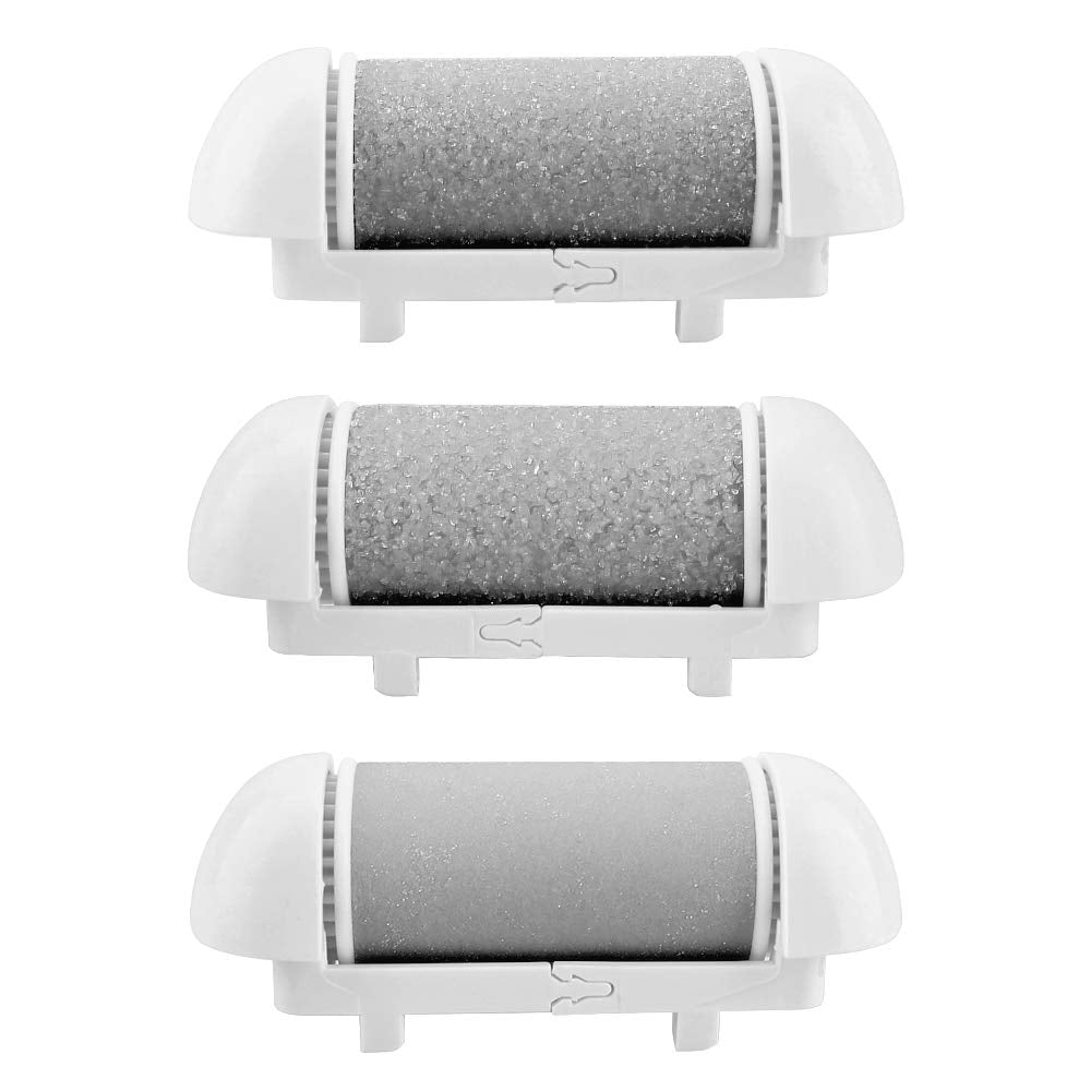Electric Callus Remover Refill,Elmchee Perfect Refill 3 Same Rough Replacement Rollers Professional Feet Care Grinding Heads Pack of 3 (Grey) Health & Beauty > Personal Care > Foot Care Elmchee Grey coarse,Medium and fine grinding heads grey 