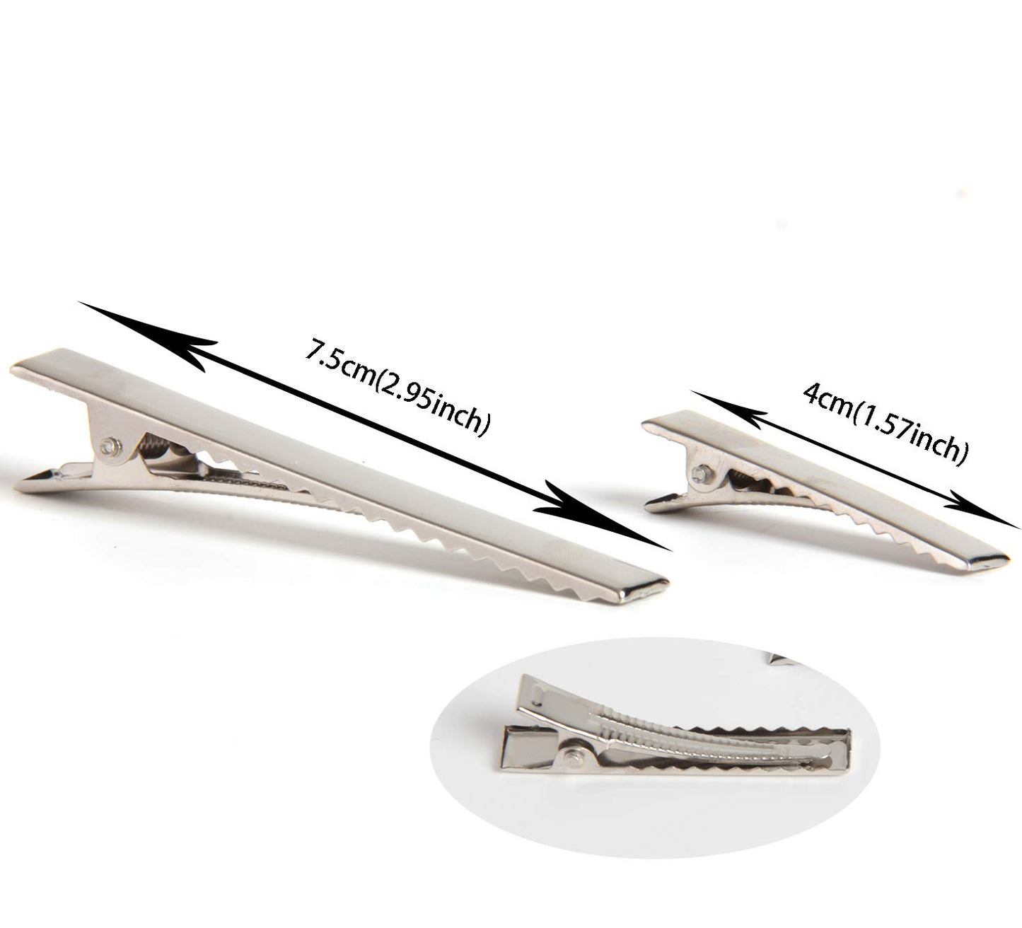 HAPY SHOP 80 Pcs Silver Alligator Hair Clip Flat Top with Teeth 3 Inch and 1.6 Inch for Hair Care, Arts & Crafts Projects, Dry Hanging Clothing, Office Paper Document Organization,2 Sizes Health & Beauty > Personal Care > Hair Care HAPY SHOP   