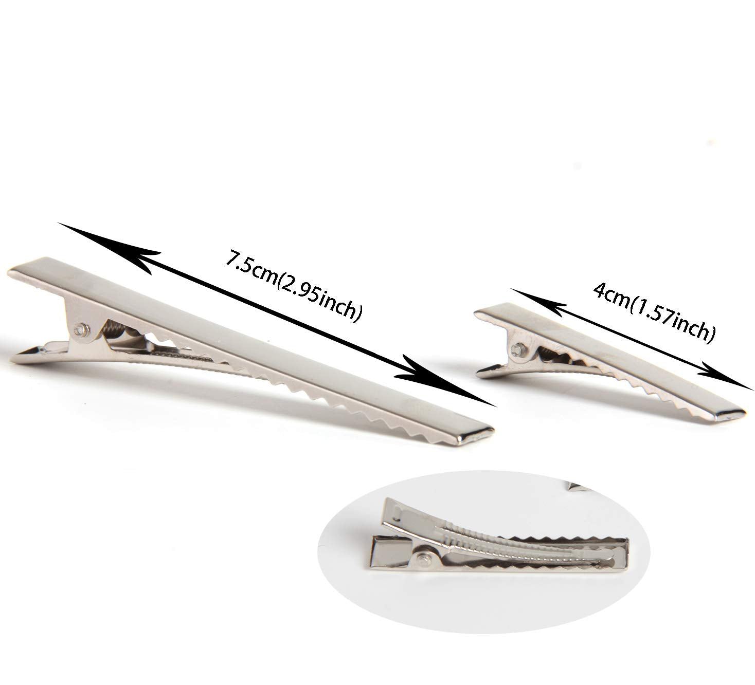 HAPY SHOP 80 Pcs Silver Alligator Hair Clip Flat Top with Teeth 3 Inch and 1.6 Inch for Hair Care, Arts & Crafts Projects, Dry Hanging Clothing, Office Paper Document Organization,2 Sizes Health & Beauty > Personal Care > Hair Care HAPY SHOP   