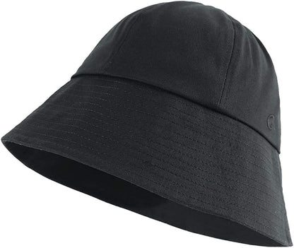 CACUSS Women'S Foldable Floral Bucket Hat Rolled Brim with Bowknot (Pm094Black) Apparel & Accessories > Clothing Accessories > Hats CACUSS   
