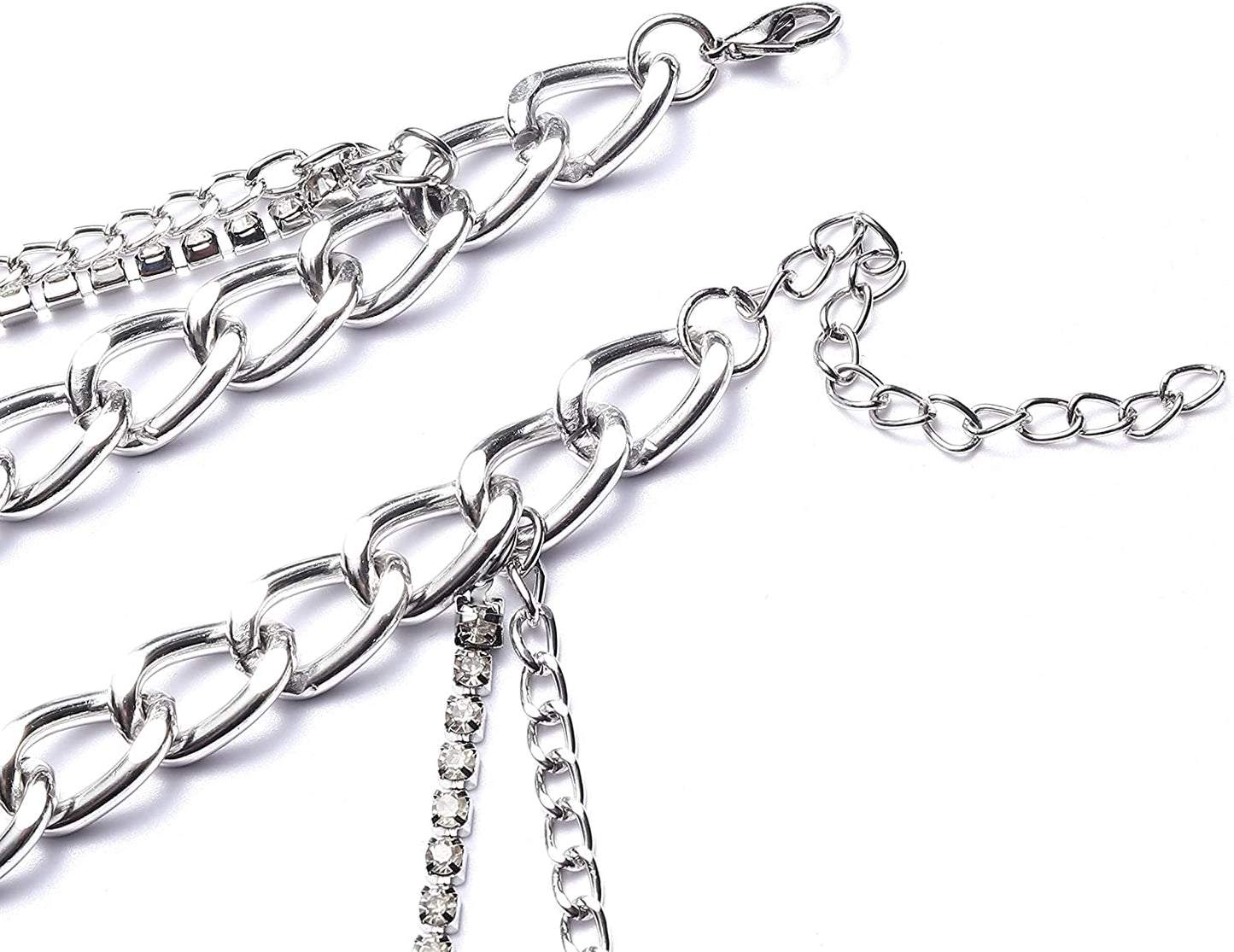 Body Chains Belts for Women Girls Sexy Waist Chain Rhinestone Body Jewelry Rave Outfits Festival Accessories Apparel & Accessories > Jewelry > Body Jewelry FNQUFUJ   
