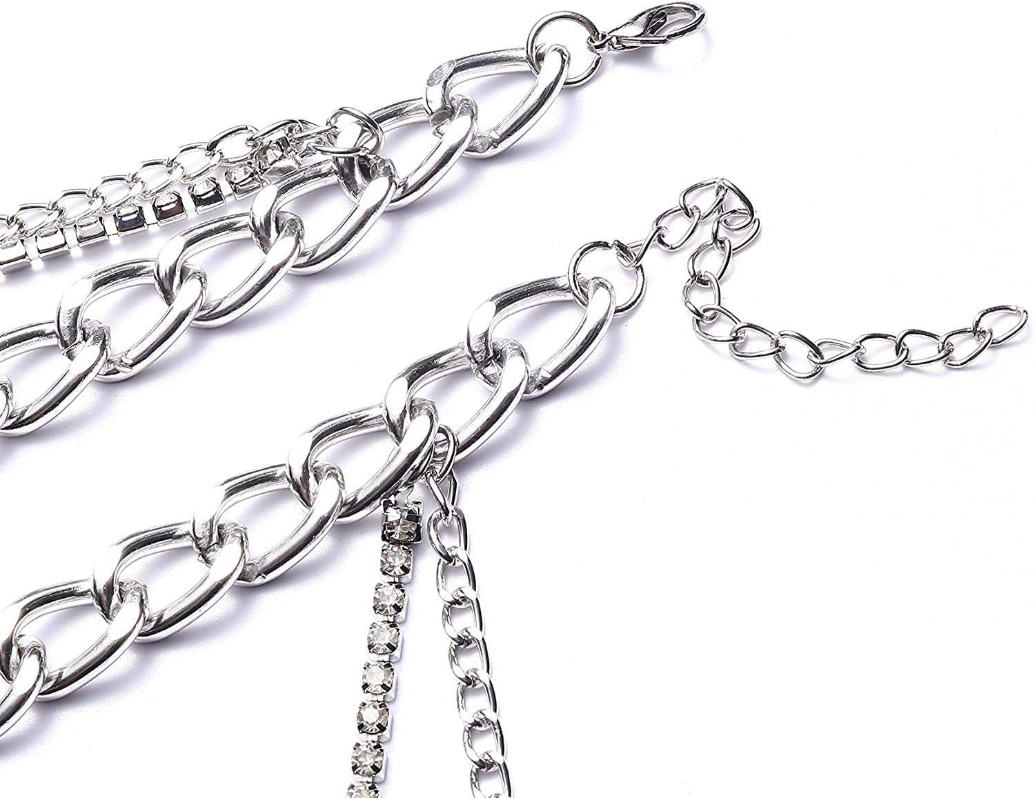 Body Chains Belts for Women Girls Sexy Waist Chain Rhinestone Body Jewelry Rave Outfits Festival Accessories Apparel & Accessories > Jewelry > Body Jewelry FNQUFUJ   