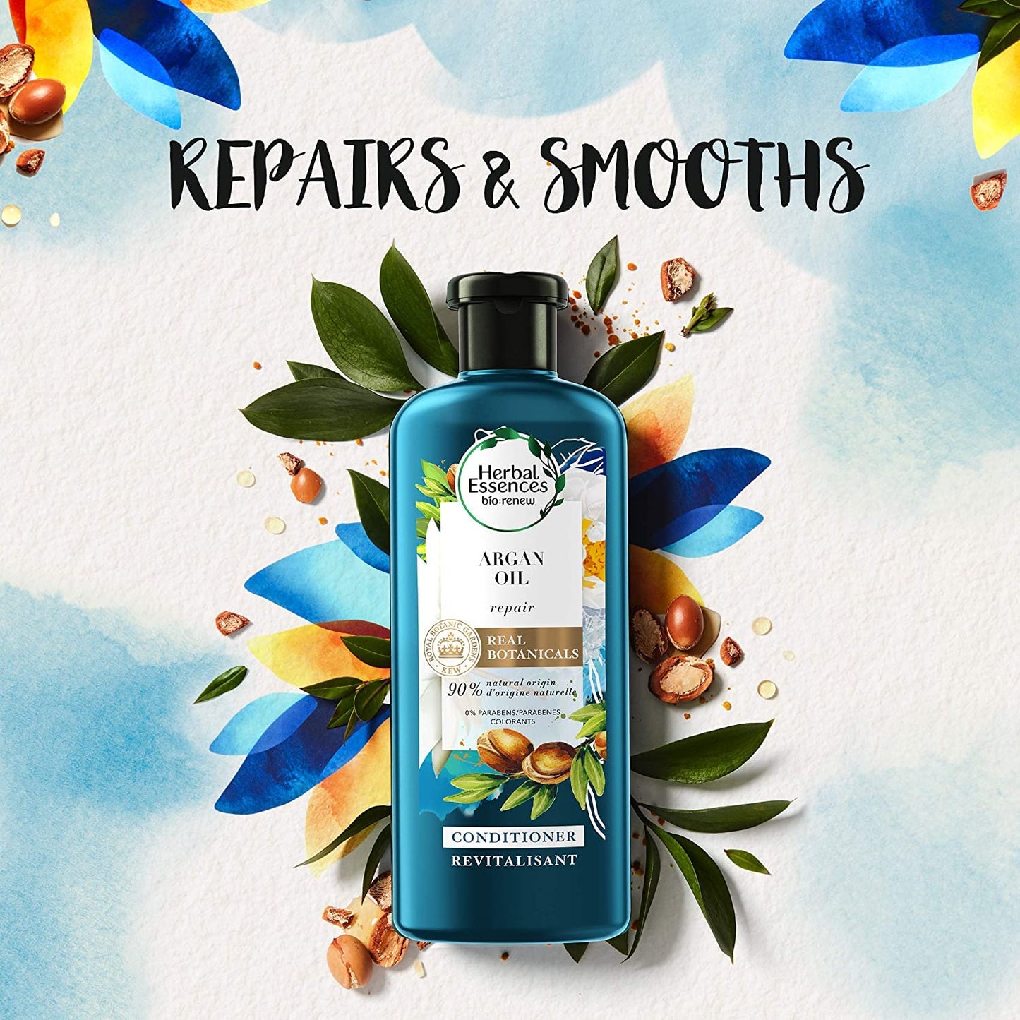 Herbal Essences Shampoo and Conditioner Set Repairing Argan Oil of Morocco with Natural Source Ingredients, Color Safe, Biorenew, 20.2 Fl Oz, 2 Count Health & Beauty > Personal Care > Hair Care Herbal Essences   