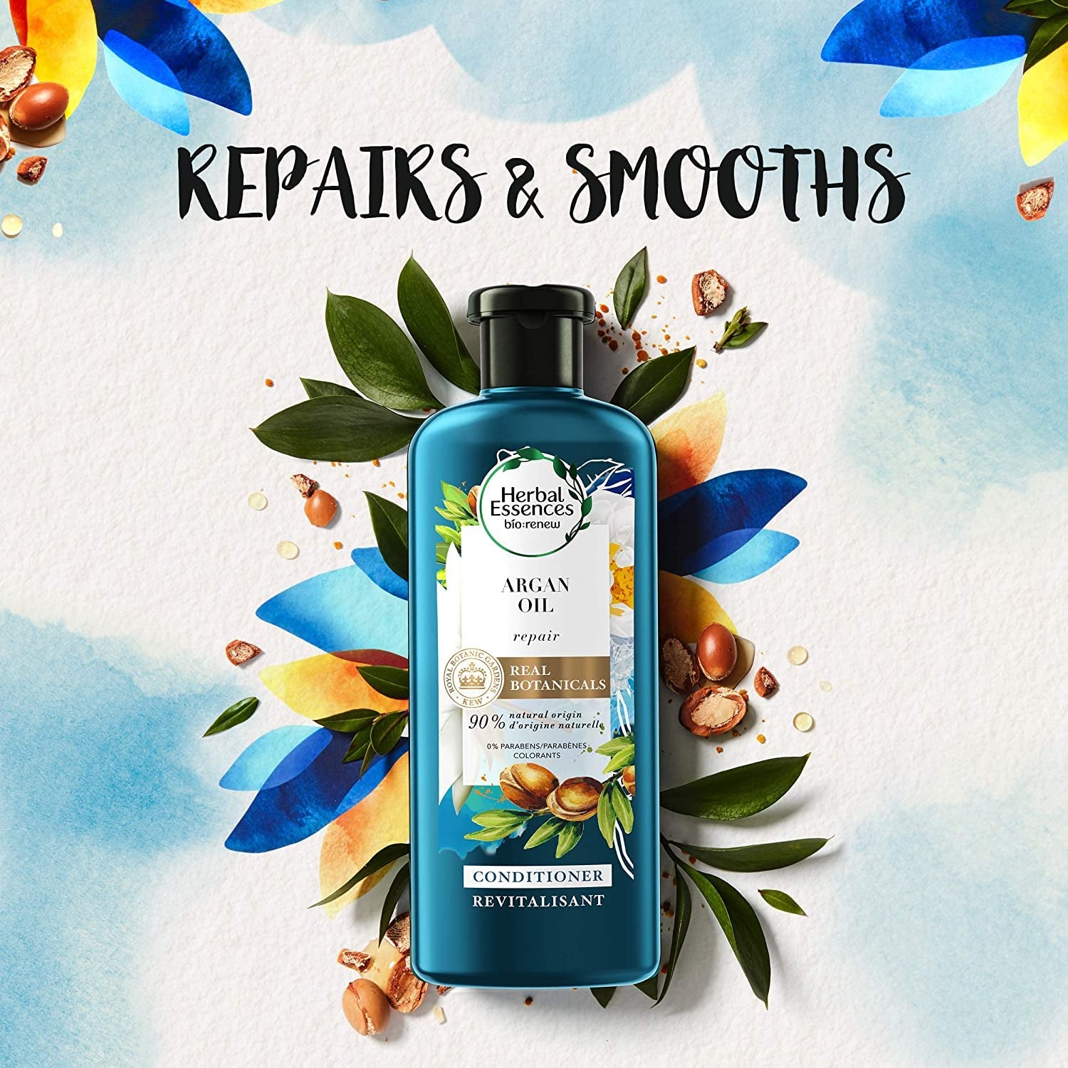 Herbal Essences Shampoo and Conditioner Set Repairing Argan Oil of Morocco with Natural Source Ingredients, Color Safe, Biorenew, 20.2 Fl Oz, 2 Count Health & Beauty > Personal Care > Hair Care Herbal Essences   