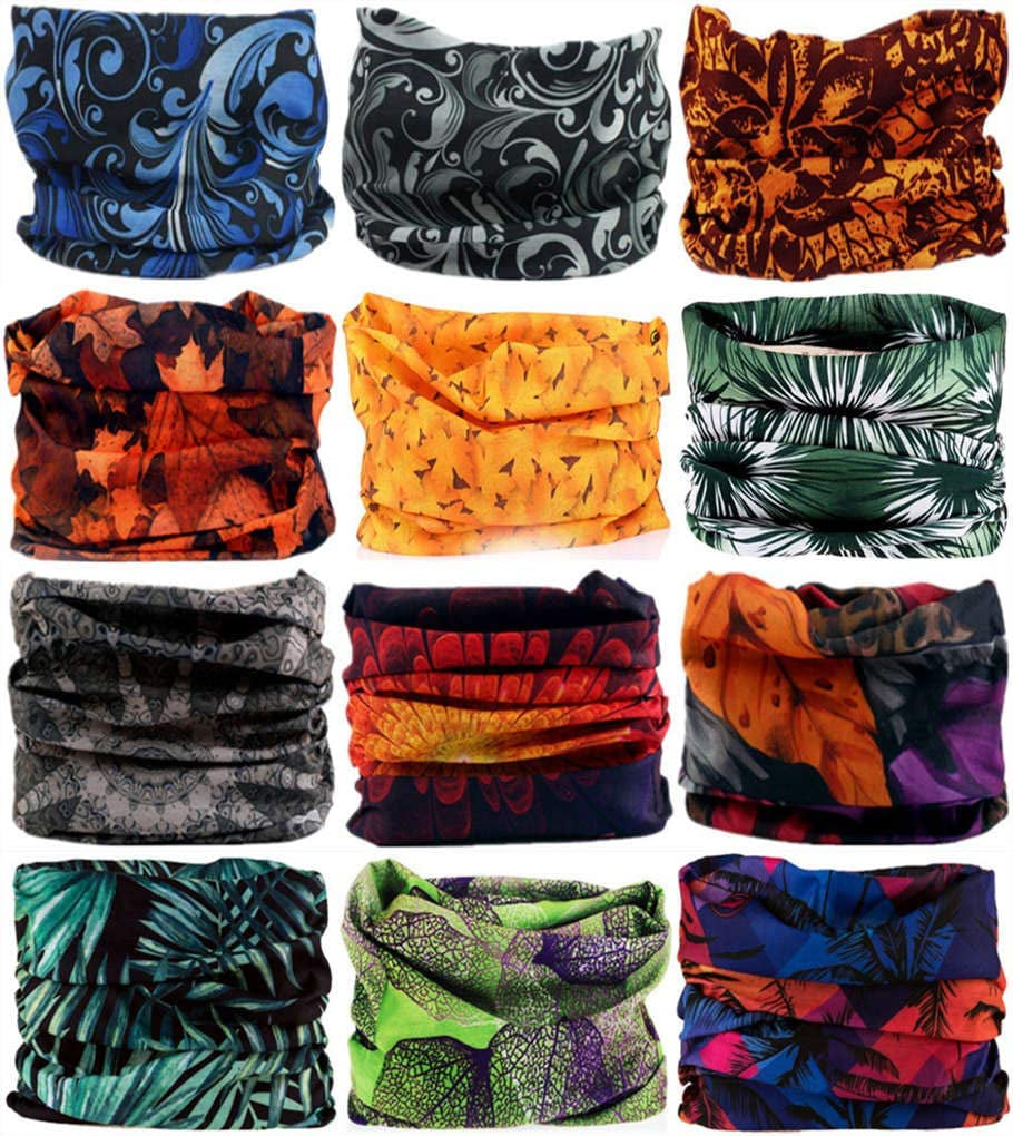 VANCROWN Headband Neck Gaiter Head Wrap Headwear Face Mask Magic Scarf Bandana for Men and Women Apparel & Accessories > Clothing Accessories > Headwear VANCROWN 12PCS.Vigor  