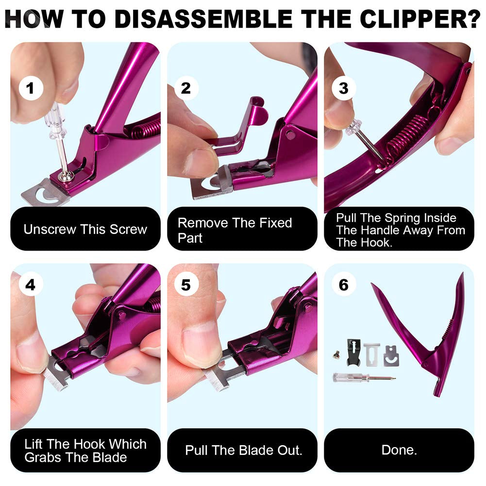 Elegant Violet Red Premium Adjustable Stainless Steel Artificial Acrylic Fake False Nail Tip Clipper Cutter Trimmer Manicure Pedicure Sharp Blade Clip Tool for Salon Home Nail Art Beauty Design DIY Health & Beauty > Personal Care > Cosmetics > Cosmetic Tools > Nail Tools GADGETS ENTREPOT   