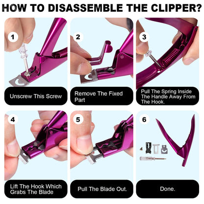 Elegant Violet Red Premium Adjustable Stainless Steel Artificial Acrylic Fake False Nail Tip Clipper Cutter Trimmer Manicure Pedicure Sharp Blade Clip Tool for Salon Home Nail Art Beauty Design DIY Health & Beauty > Personal Care > Cosmetics > Cosmetic Tools > Nail Tools GADGETS ENTREPOT   