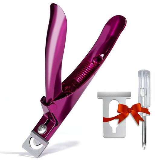 Elegant Violet Red Premium Adjustable Stainless Steel Artificial Acrylic Fake False Nail Tip Clipper Cutter Trimmer Manicure Pedicure Sharp Blade Clip Tool for Salon Home Nail Art Beauty Design DIY Health & Beauty > Personal Care > Cosmetics > Cosmetic Tools > Nail Tools GADGETS ENTREPOT Elegant Violet Red  