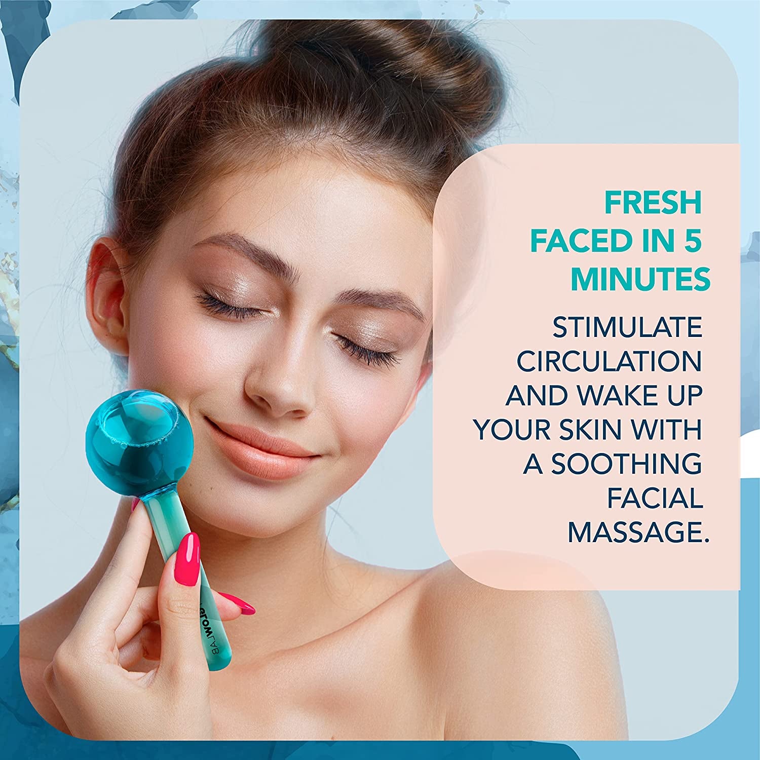 Facial Ice Globes - Massaging Ice Globes for Face with Removable Rubber Grips - Excellent Tool to Reduce Puffiness, Redness, Dark Circles, Tighten Skin, Smooth Wrinkles & Boost Circulation - 2 Pack Health & Beauty > Personal Care > Cosmetics > Cosmetic Tools > Skin Care Tools Joy Glow Lab   