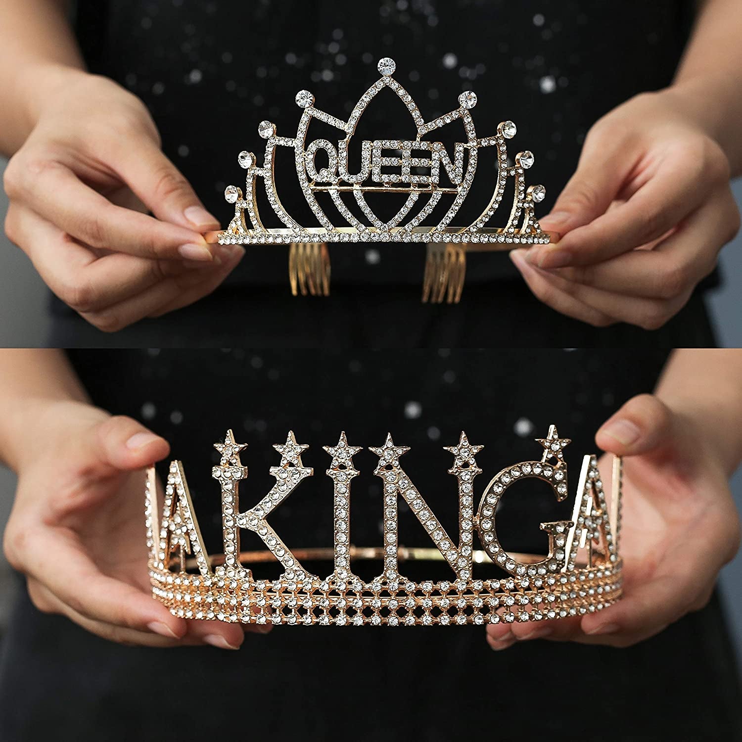 King'S and Queen'S Royal Crowns -Prom King and Prom Queen Satin Sash King Queen Costume Accessories Value (White) Apparel & Accessories > Clothing Accessories > Sashes ANWNK YOU   