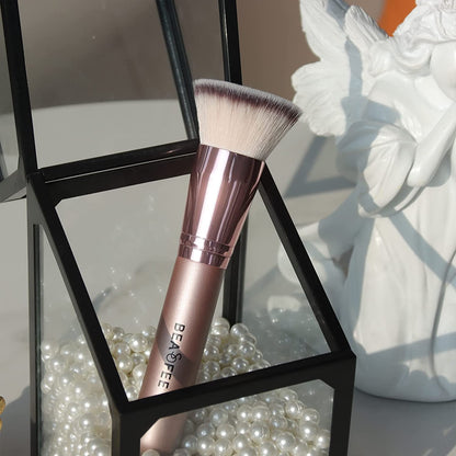 Foundation Makeup Brush Flat Top Kabuki Foundation Brush for Liquid Cream Powder Makeup,The Big Fiber Bristles ,Stippling Buffing Blending Good Premium Face Makeup Brush Set Tools Rose Gold Health & Beauty > Personal Care > Cosmetics > Cosmetic Tools > Makeup Tools BEASOFEE   