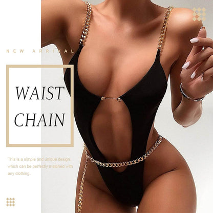 Brishow Gold Waist Chain Layered Body Chain Fashion Party Body Jewelry Accessory for Women and Girls (Gold) Apparel & Accessories > Jewelry > Body Jewelry Brishow   