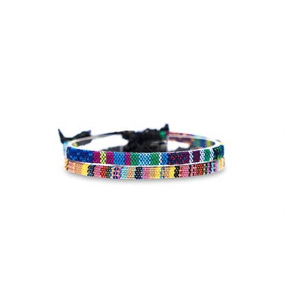Surfer Beach Bracelet Set Men & Women - Braided Boho Summer Bracelets - Handmade Festival Jewelry - 100% Waterproof & Adjustable - Friendship Gift - Ethnic Hippie Style (Black & Ruby Red) Apparel & Accessories > Jewelry > Bracelets Made by Nami Turquoise & Yellow  