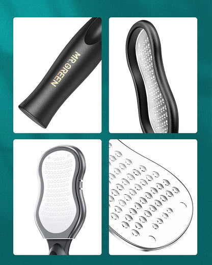MR.GREEN Foot Rasp Foot File and Callus Remover Foot Care Pedicure Metal Surface Tool to Remove Hard Skin, Surgical Grade Stainless Steel File (Black) Health & Beauty > Personal Care > Foot Care MR.GREEN   