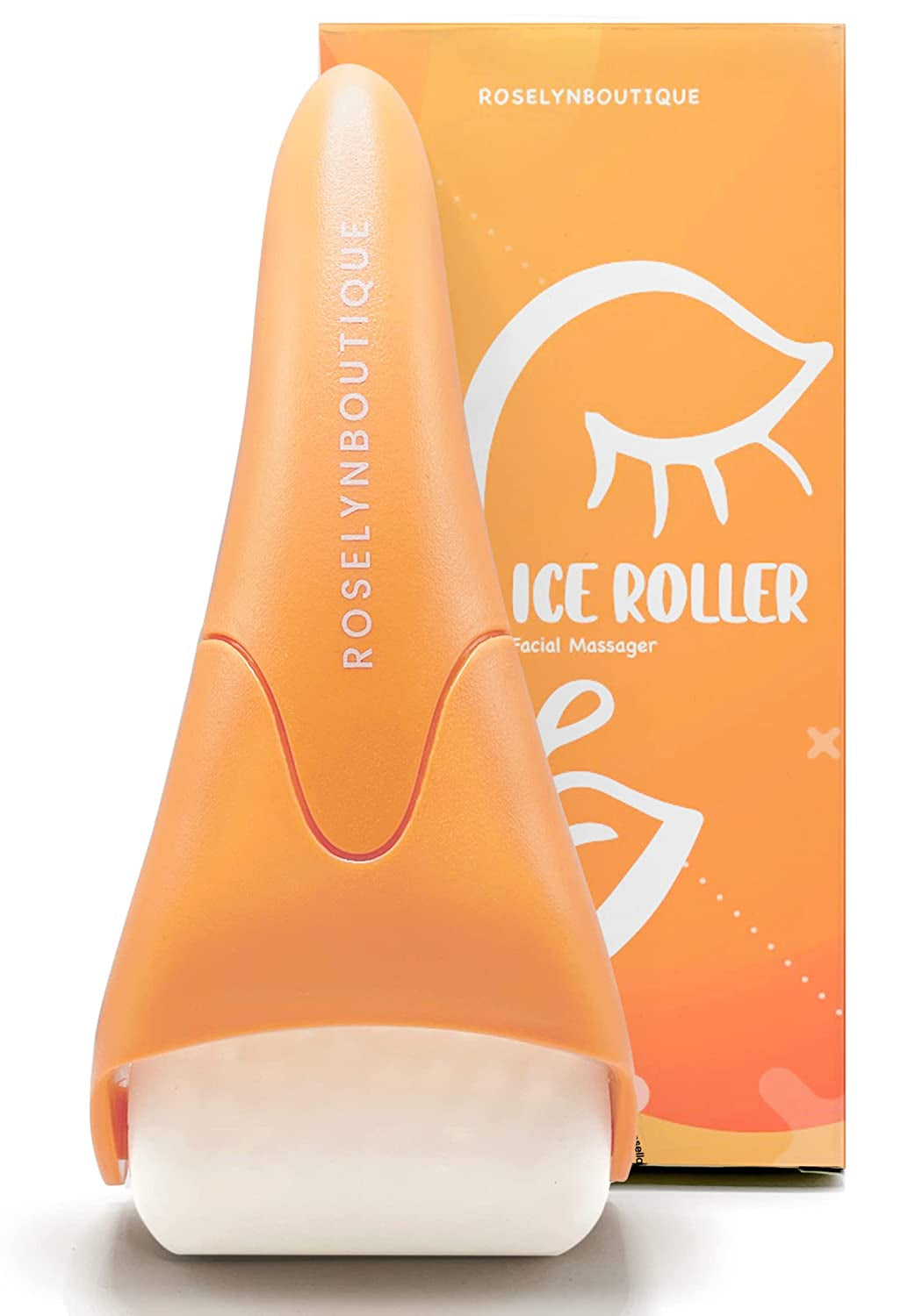 Ice Roller for Face Massage Stick Facial Skin Care Tools Face Roller Massager - Reduce Wrinkles Puffiness Migraine Pain Relief (Pink) Health & Beauty > Personal Care > Cosmetics > Cosmetic Tools > Skin Care Tools ROSELYNBOUTIQUE Orange  