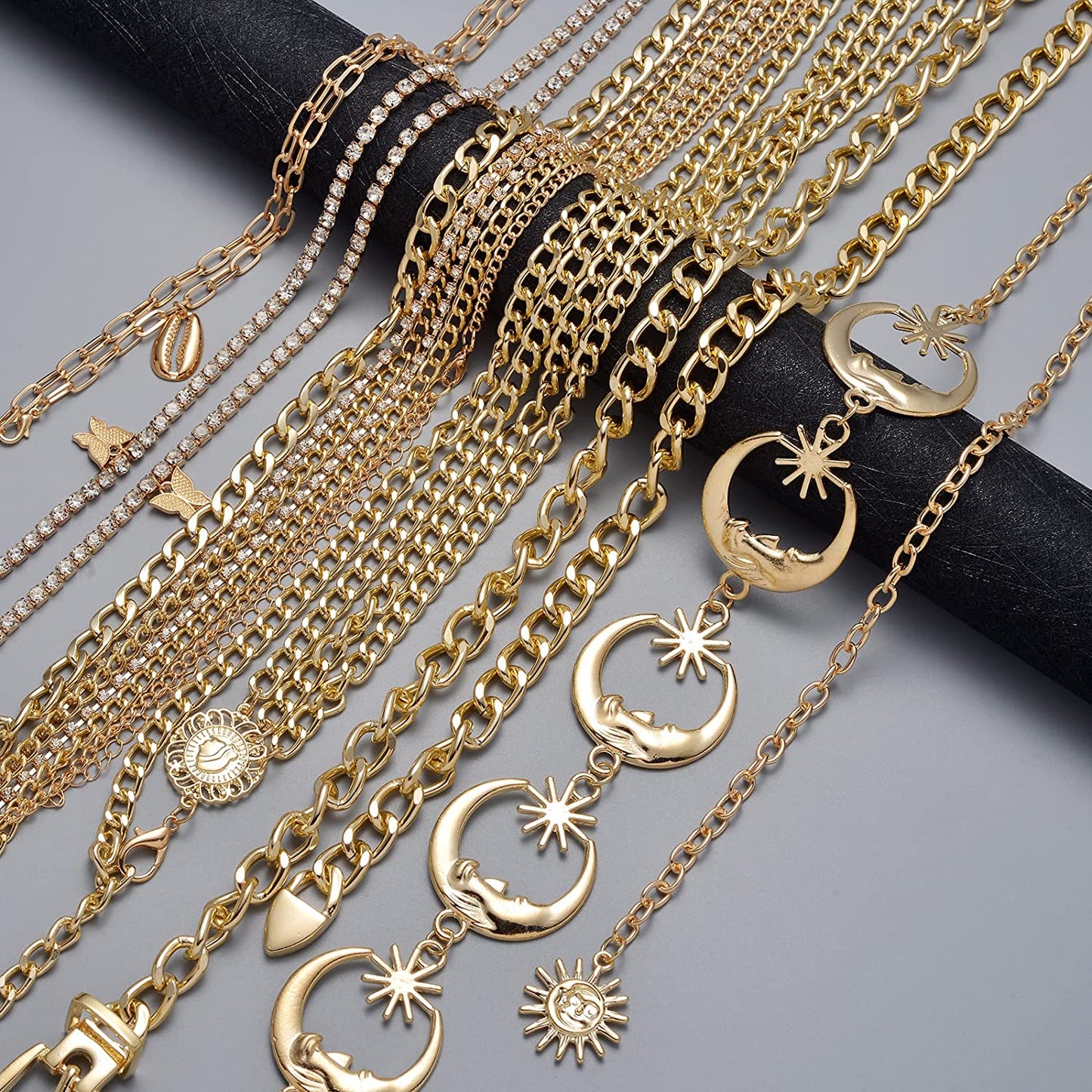 Tornito 5-6Pcs Boho Multilayer Coins Waist Chain Butterfly Sunflower Disc Golden Waist Belt Tassel Chest Sexy Body Belly Chain Double O Ring Summer Beach Bikini Bra Chain Adjustable Body Harness for Women Girls Apparel & Accessories > Jewelry > Body Jewelry Tornito   