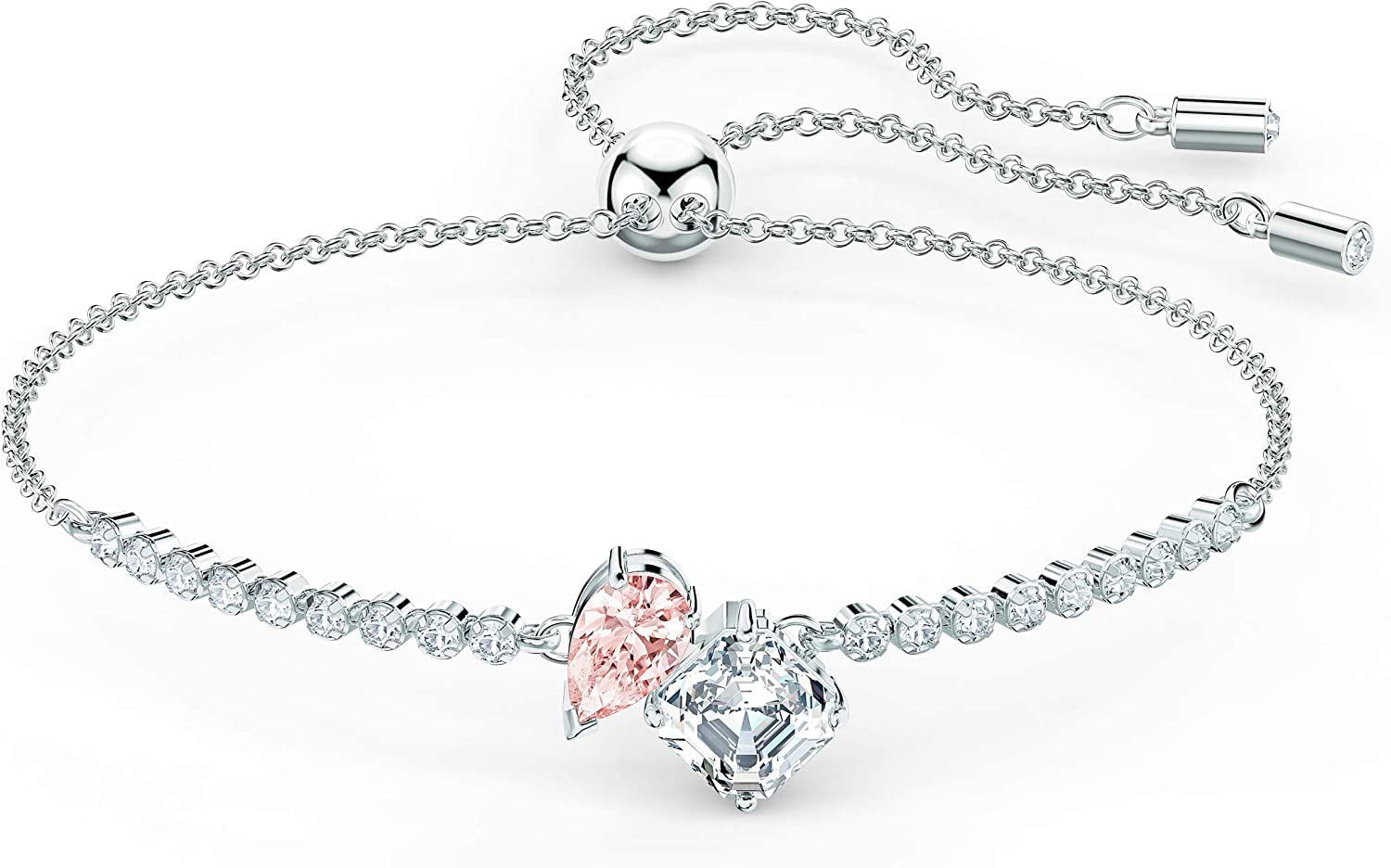 Swarovski Attract Soul Jewelry Collection, Pink Crystals, Clear Crystals Apparel & Accessories > Jewelry > Earrings SWAROVSKI Bangle Bracelet - Pink/Clear Crystals  