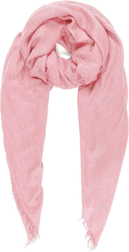 Scarfs for Women Fashion Lightweight Solid Colors Wrap Shawl for Fall Winter Apparel & Accessories > Clothing Accessories > Scarves & Shawls MIMOSITO Waffle Textured, Rose Pink  