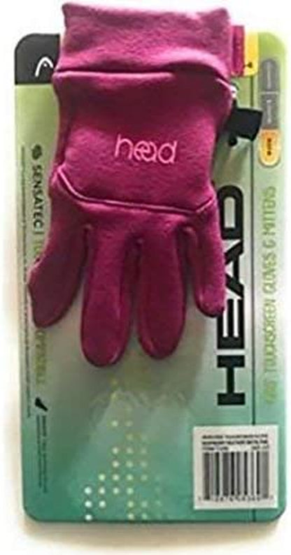 HEAD Kids’ Touchscreen Gloves - Black Apparel & Accessories > Clothing Accessories > Gloves & Mittens HEAD Pink Large 