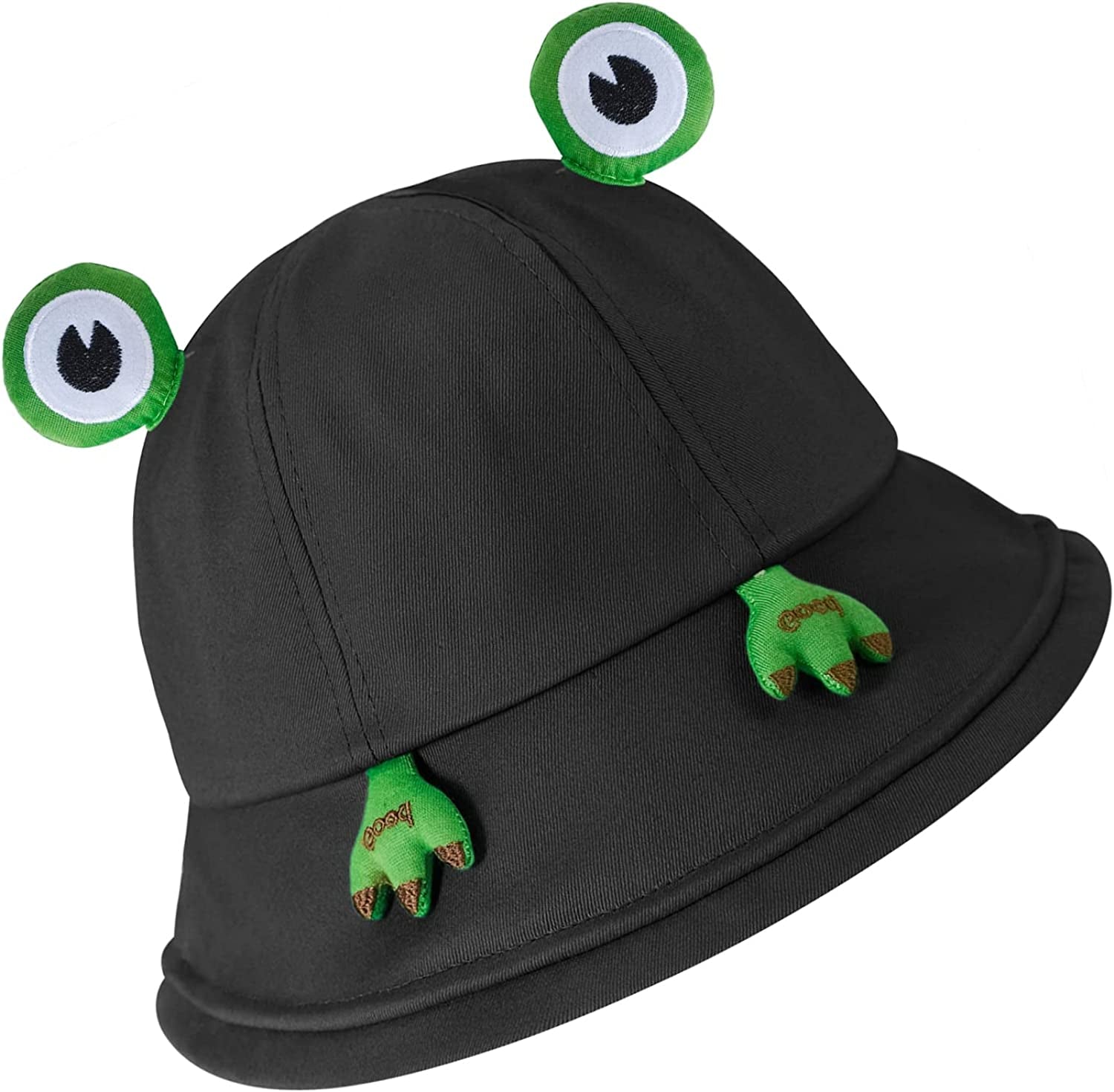 SAOROPEB Frog Hat for Adult Teens, Cute Frog Bucket Hat, Cotton Bucket Hat Funny Hat Fisherman Hat for Men Women Apparel & Accessories > Clothing Accessories > Hats SAOROPEB 2022-black  
