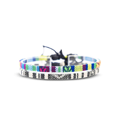 Surfer Beach Bracelet Set Men & Women - Braided Boho Summer Bracelets - Handmade Festival Jewelry - 100% Waterproof & Adjustable - Friendship Gift - Ethnic Hippie Style (Black & Ruby Red) Apparel & Accessories > Jewelry > Bracelets Made by Nami Turquoise & White  