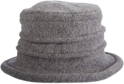 Scala Women'S Packable Boiled Wool Cloche Apparel & Accessories > Clothing Accessories > Headwear Scala Women's Accessories Grey One Size 