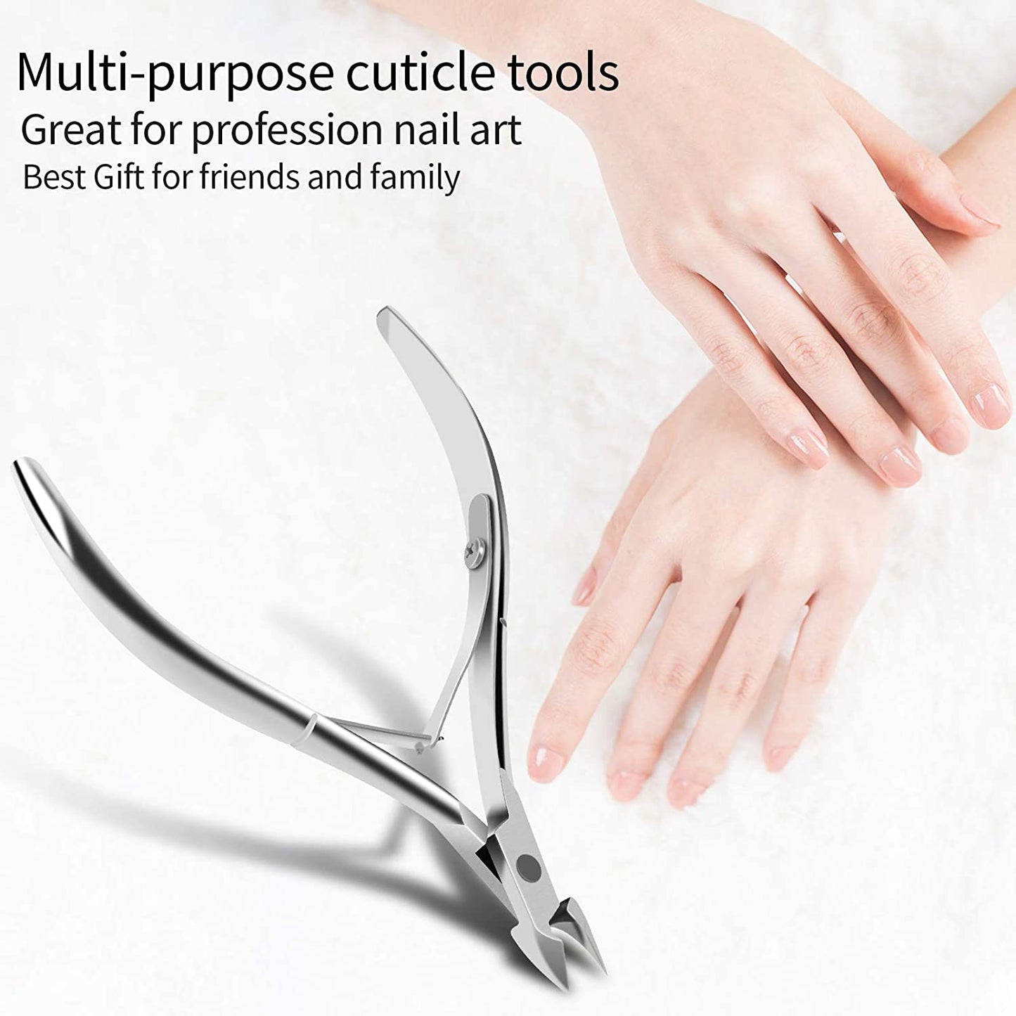 Cuticle Remover Cuticle Cutter Trimmer,Professional Cuticle Nipper Stainless Steel Cuticle Clippers Extremely Sharp Nail Cuticle Tools for Manicure and Pedicure at Home and Salon - Silver Health & Beauty > Personal Care > Cosmetics > Cosmetic Tools > Nail Tools Boujean   