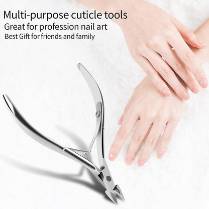 Cuticle Remover Cuticle Cutter Trimmer,Professional Cuticle Nipper Stainless Steel Cuticle Clippers Extremely Sharp Nail Cuticle Tools for Manicure and Pedicure at Home and Salon - Silver Health & Beauty > Personal Care > Cosmetics > Cosmetic Tools > Nail Tools Boujean   
