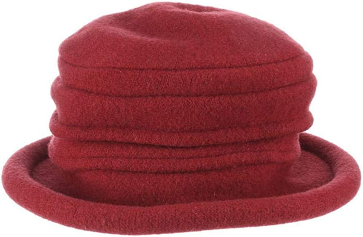Scala Women'S Packable Boiled Wool Cloche Apparel & Accessories > Clothing Accessories > Headwear Scala Women's Accessories Wine One Size 