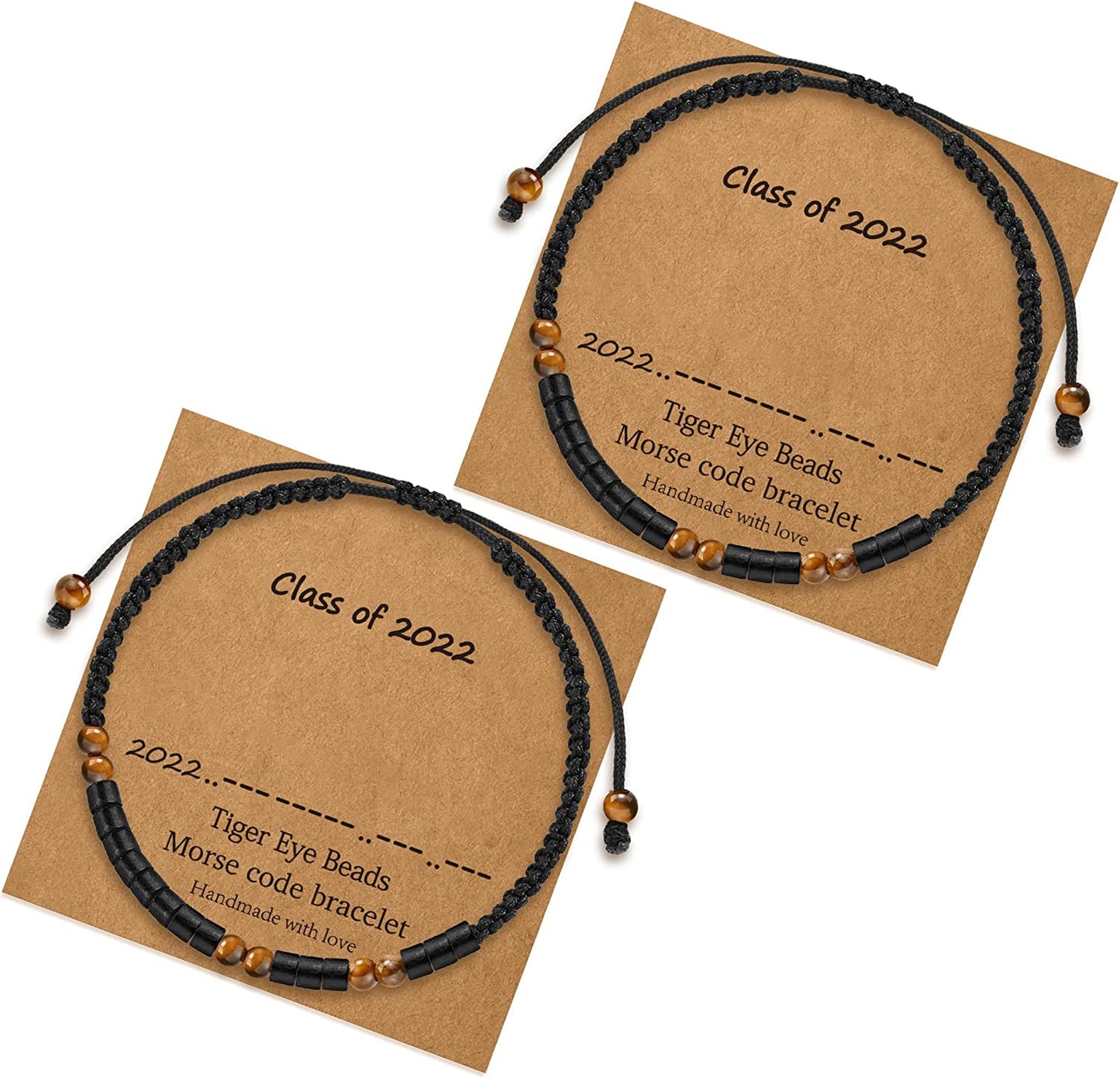 Morse Code Bracelets for Women Gifts, Adjustable 2Pcs Tiger Eye Beads Friendship Bracelets Gifts for Best Friend Women Girls Sister Funny Inspirational Birthday Friendship Gifts for Women Jewelry Apparel & Accessories > Jewelry > Bracelets MONOZO Class of 2022  