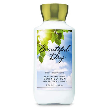 Bath & Body Works Beautiful Day 2019 Edition 24 Hour Moisture Super Smooth Body Lotion with Shea Butter, Coconut Oil and Vitamin E 8 Fl Oz / 236 Ml Health & Beauty > Personal Care > Cosmetics > Bath & Body Bath and Body Works ®   