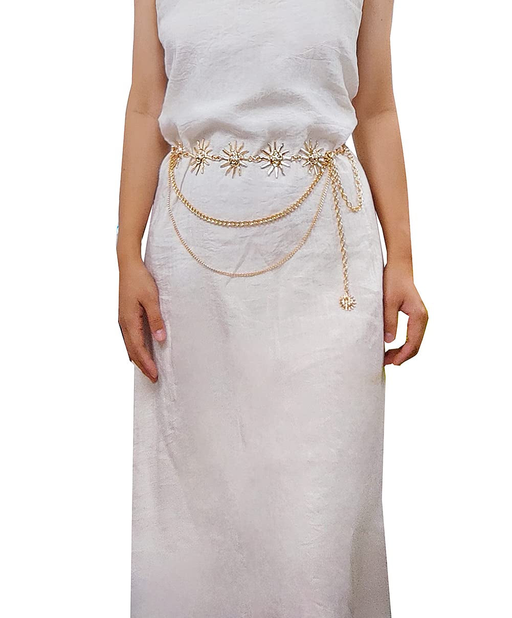 Women Bohemia Multilayer Metal Waist Chain Belt Fashion Sun Belly Waist Chain Body Jewelry (Gold) Apparel & Accessories > Jewelry > Body Jewelry Eyraevor   