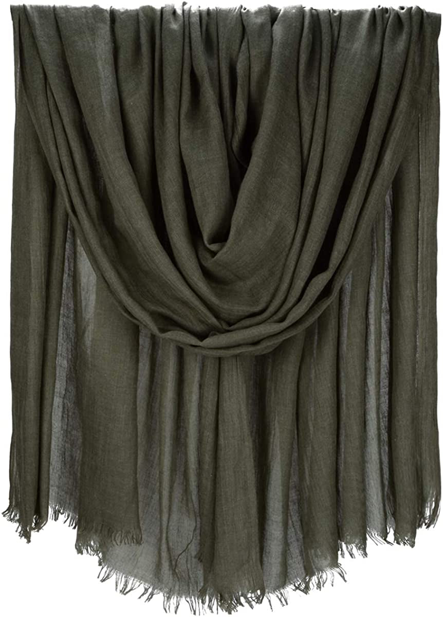 Iristide Women Summer Scarfs Large Long Lightweight Linen Beach Gauze Shawl Wrap 75”×43” Apparel & Accessories > Clothing Accessories > Scarves & Shawls Iristide Green  