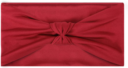 Moko Headband for Women, Versatile Turban Headband Hair Wrap Multi-Style Casual Sports Headwear, Stretchy Breathable Moisture Wicking Microfiber Head Wrap for Workout, Running, Yoga Apparel & Accessories > Clothing Accessories > Headwear MoKo Red Elastic 