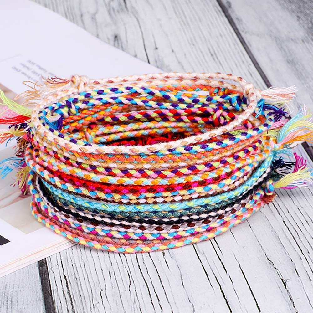 Jewdreamer 20Pcs Handmade Wrap Friendship Braided Bracelet for Women Colorful Wrist Cord Adjustable Birthday Gifts-Party Favors Apparel & Accessories > Jewelry > Bracelets Jewdreamer   