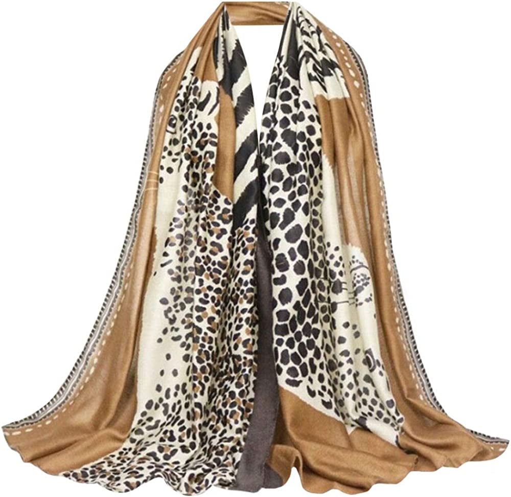 Van Caro Scarfs for Women Lightweight Floral Scarf Soft Long Fashion Scarves Sun-Proof Wrap Shawl Apparel & Accessories > Clothing Accessories > Scarves & Shawls Lobagve 5314 Light Coffee  