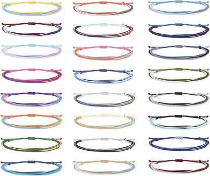 Choistily String Bracelets for Teen Girls Waterproof Boho Surfer Bracelets Summer Beach Rope Bracelets for Women Ocean Wave Anklet Bracelet Handmade Friendship Bracelet Apparel & Accessories > Jewelry > Bracelets Choistily 24 Pcs Summer Surfer Bracelets  