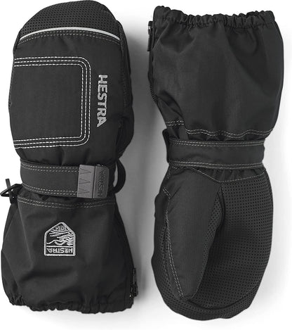 Hestra Baby Zip Long Mitt (Child 1-9Yrs) | Waterproof, Insulated Mittens for Toddlers & Kids for Winter & Playing in the Snow Apparel & Accessories > Clothing Accessories > Gloves & Mittens Hestra Black/Black 1 