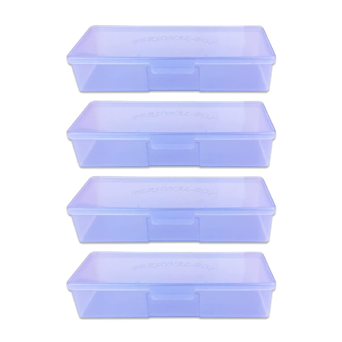 Beauticom Personal Box Storage Case for Professional Manicurist Nails Pedicure (Large Size) (4 Pieces Mix Color, Mix Color: Pink, Blue, Frosted, Purple) Health & Beauty > Personal Care > Cosmetics > Cosmetic Tools > Nail Tools Beauticom PURPLE 4 Pieces 