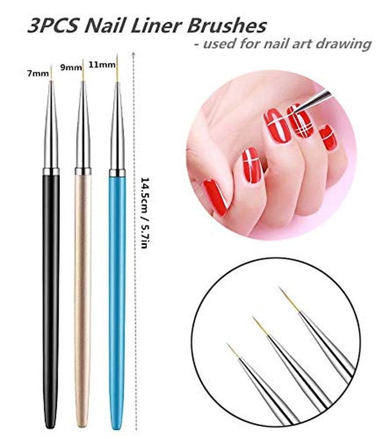 FULINJOY 5PCS Dotting Pens with 3 PCS Nail Painting Brushes, Nail Art Design Tools Health & Beauty > Personal Care > Cosmetics > Cosmetic Tools > Nail Tools FULINJOY   