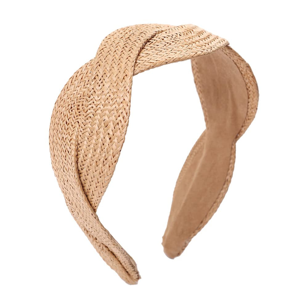 Headbands for Women Straw Knotted Headbands,Bohemian Summer Wide Headbands for Women Headwear Styling Tools Accessories,Style 1 Apparel & Accessories > Clothing Accessories > Headwear MHDGG Style 6  