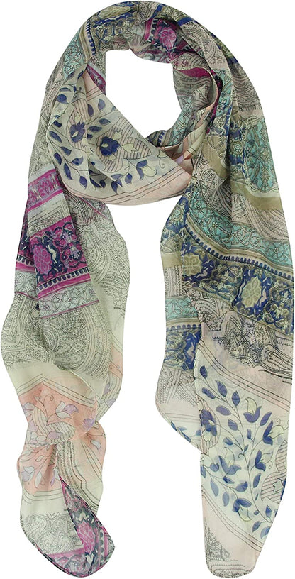 Long Chiffon Sheer Scarf Gradient - Pantonight Shaded Colors Lightweight Scarf for Womens Apparel & Accessories > Clothing Accessories > Scarves & Shawls PANTONIGHT No.733  