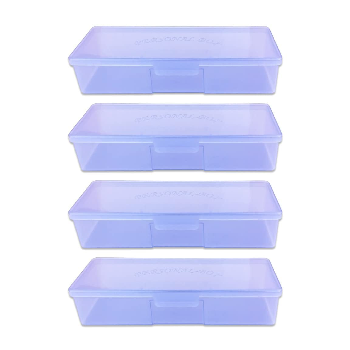 Beauticom Personal Box Storage Case for Professional Manicurist Nails Pedicure (Large Size) (4 Pieces Mix Color, Mix Color: Pink, Blue, Frosted, Purple) Health & Beauty > Personal Care > Cosmetics > Cosmetic Tools > Nail Tools Beauticom PURPLE 40 Pieces 