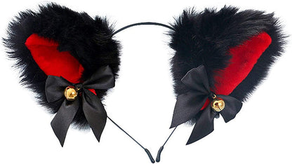 Faylay Cosplay Girl Plush Furry Cat Ears Headwear Accessory for Cam Girl Party Apparel & Accessories > Clothing Accessories > Headwear Faylay 6-hmhlhhdj  