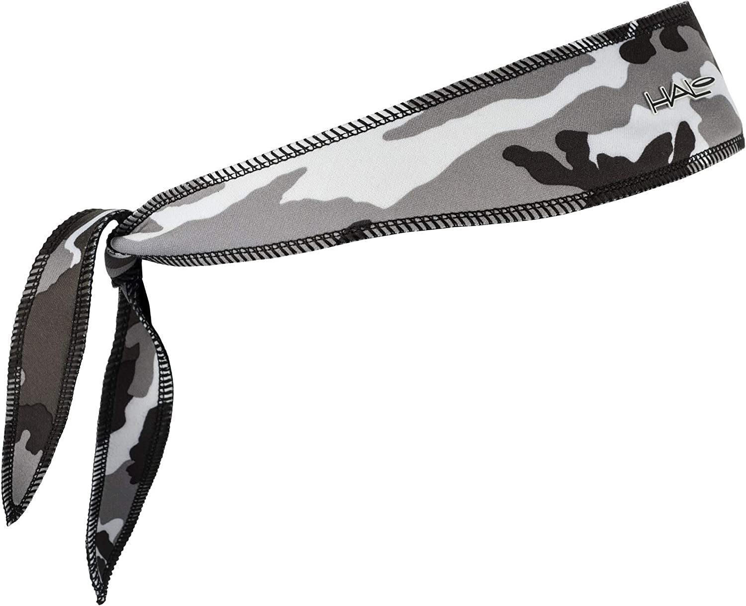 Halo Headband Halo I- Custom Fit- Tie Sweatband Pullover for Men and Women, No Slip with Moisture Wicking Dryline Fabric Apparel & Accessories > Clothing Accessories > Bandanas & Headties Halo Headband CAMO GREY  
