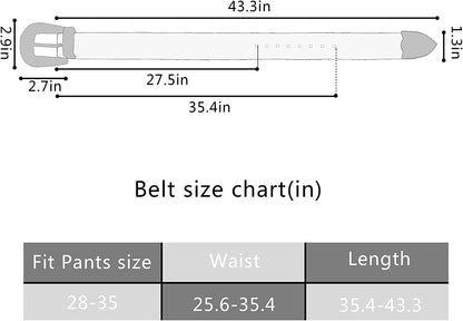 CLARA Women Vintage Western Waist Belt Double Buckle Belt PU Leather Waistband for Jeans Dress Apparel & Accessories > Clothing Accessories > Belts CLARA   