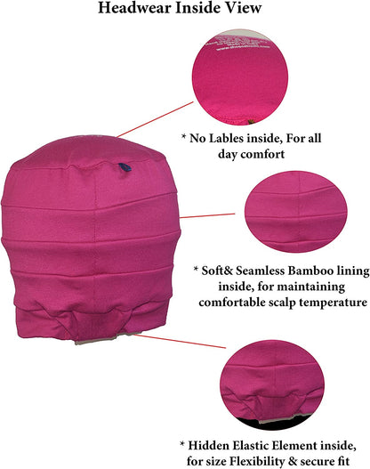 SAKUCHI Chemo Silky Soft Slouchy Snood Bamboo Cap Beanie, for Women Cancer Hair Loss Turban Apparel & Accessories > Clothing Accessories > Headwear SAKUCHI   